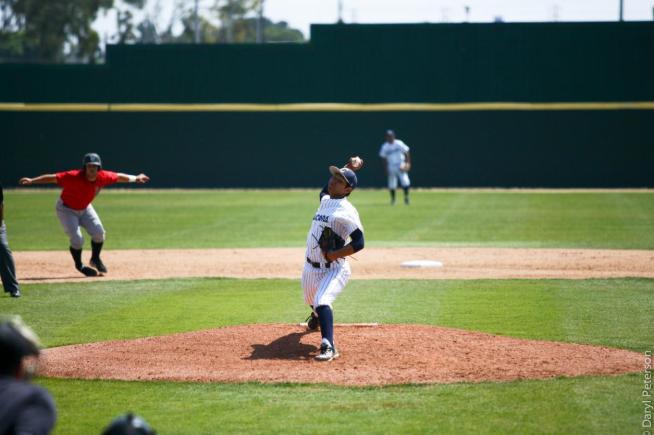 Pitcher Sebastian Frutos was charged with three unearned runs and suffered his first loss of the season