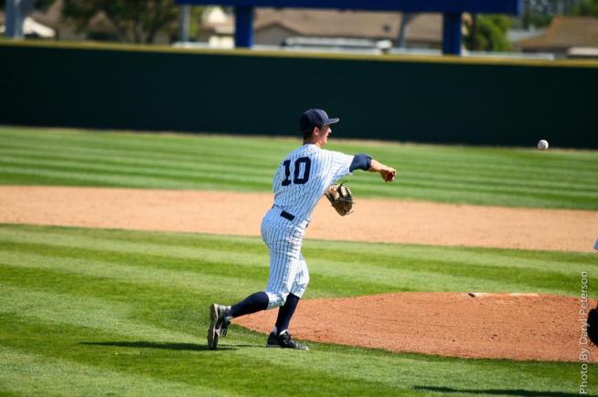 In addition to playing solid defense, Hayden Stevens drove in the game-winning run in the ninth inning for the Falcons