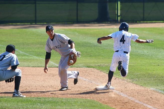 Johnny Martinez (4) singled twice in the Falcons loss to Long Beach City