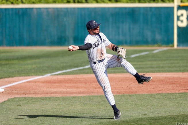 Anthony Bassett reached base three times on the day for the Falcons