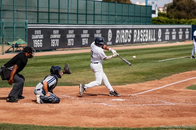 File Photo: Wyatt Ormonde hit his ninth home run in the Falcons 11-4 win over Mt. San Antonio