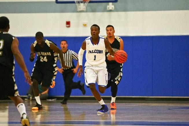 File Photo: Austin Pope (1) had six points, three rebounds and three assists in the Falcons loss to Santa Monica