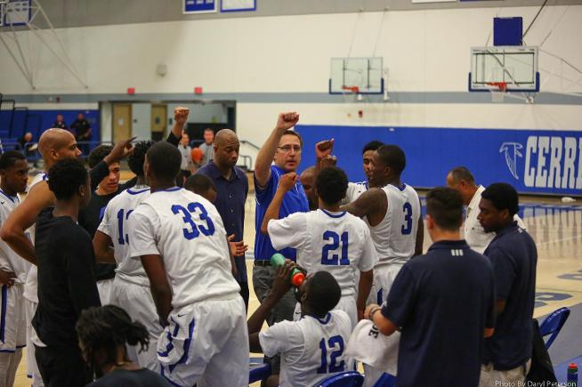 Russ May (middle) was named the SCC South Division Coach of the Year
