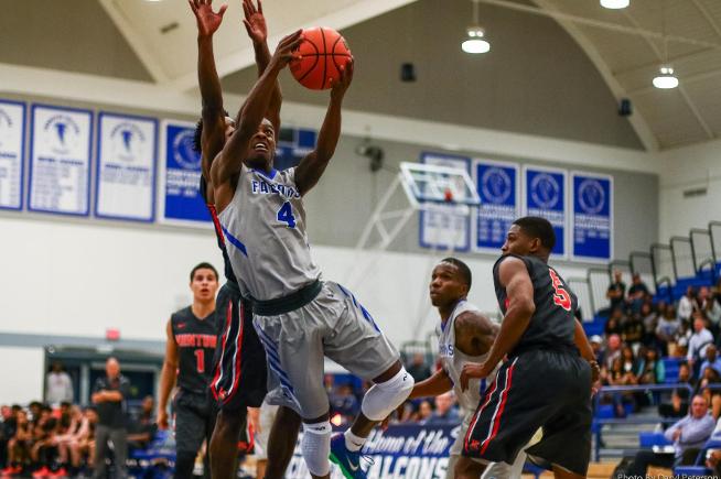 Luis Medearis scored a game-high 22 points and added nine rebounds for the Falcons