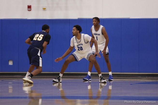 File Photo: Dorian Harris (20) and Juice Belvin (1) were named 1st Team All-Conference