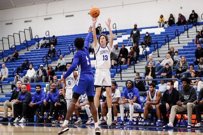 Everett May connects on one of his three three-pointers against LA Southwest