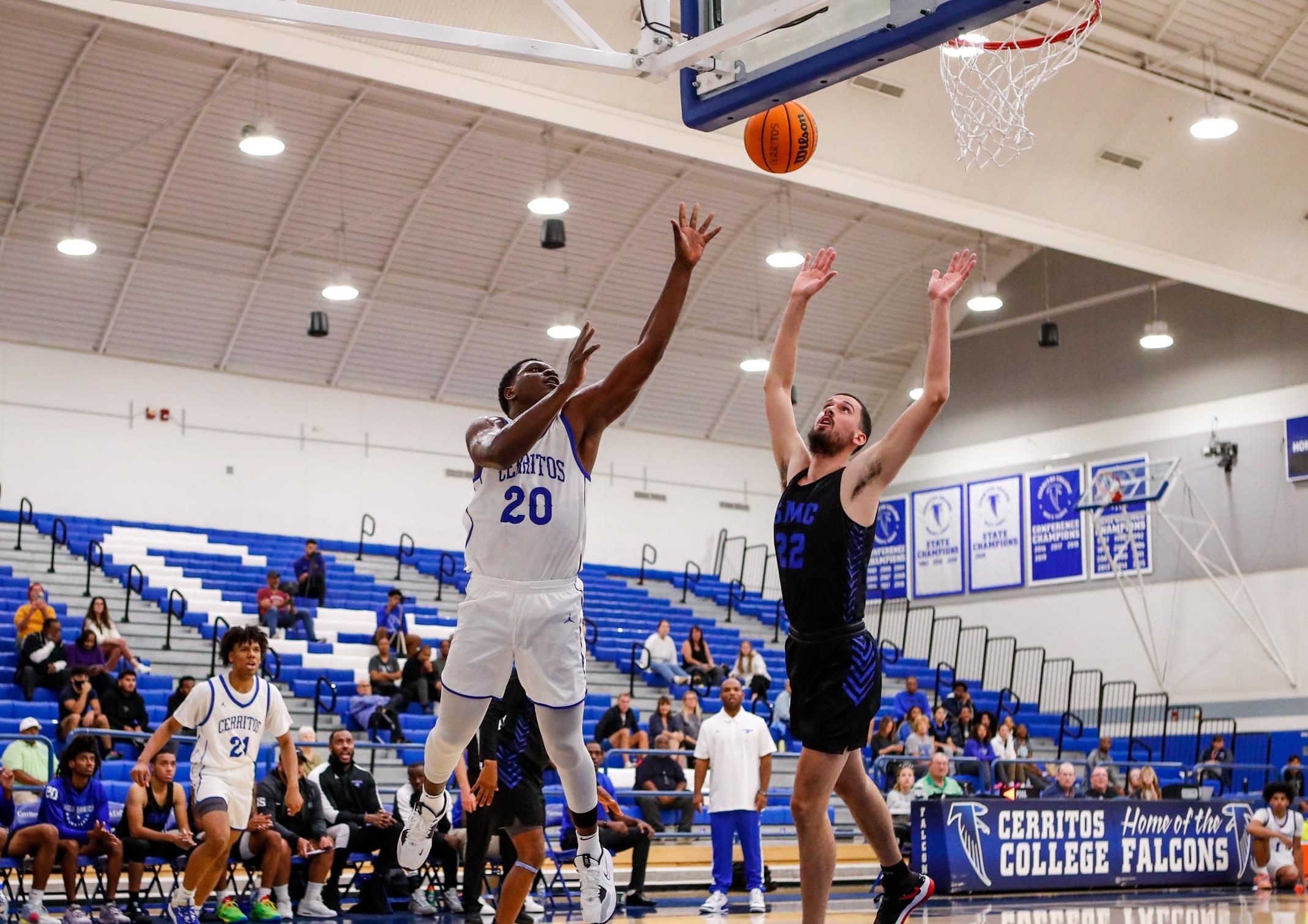 Jonathan Salazar posted a double-double in the Falcons win
