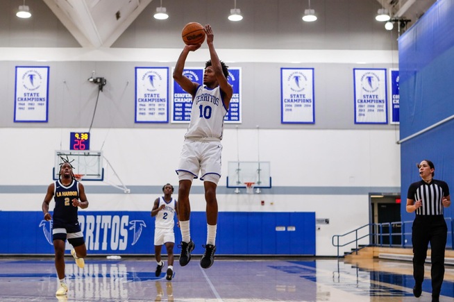 Marcel Hayes came off the bench to lead the Falcons in their win over LA Harbor
