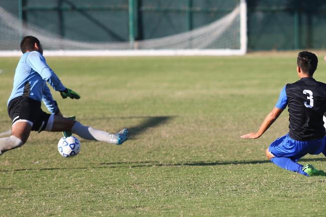 Ricardo Colin (3) chips in a goal in 4-0 win over Pasadena City