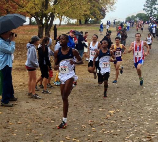Brandon Taylor (63) and Munir Kahssay (59) helped the Falcons place sixth at the State Championships.