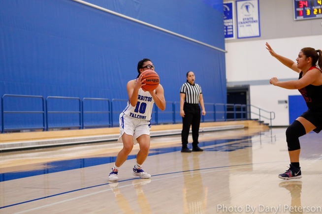 File Photo: Kayla Sta. Ana hit a fourth quarter three-pointer to help the Falcons win