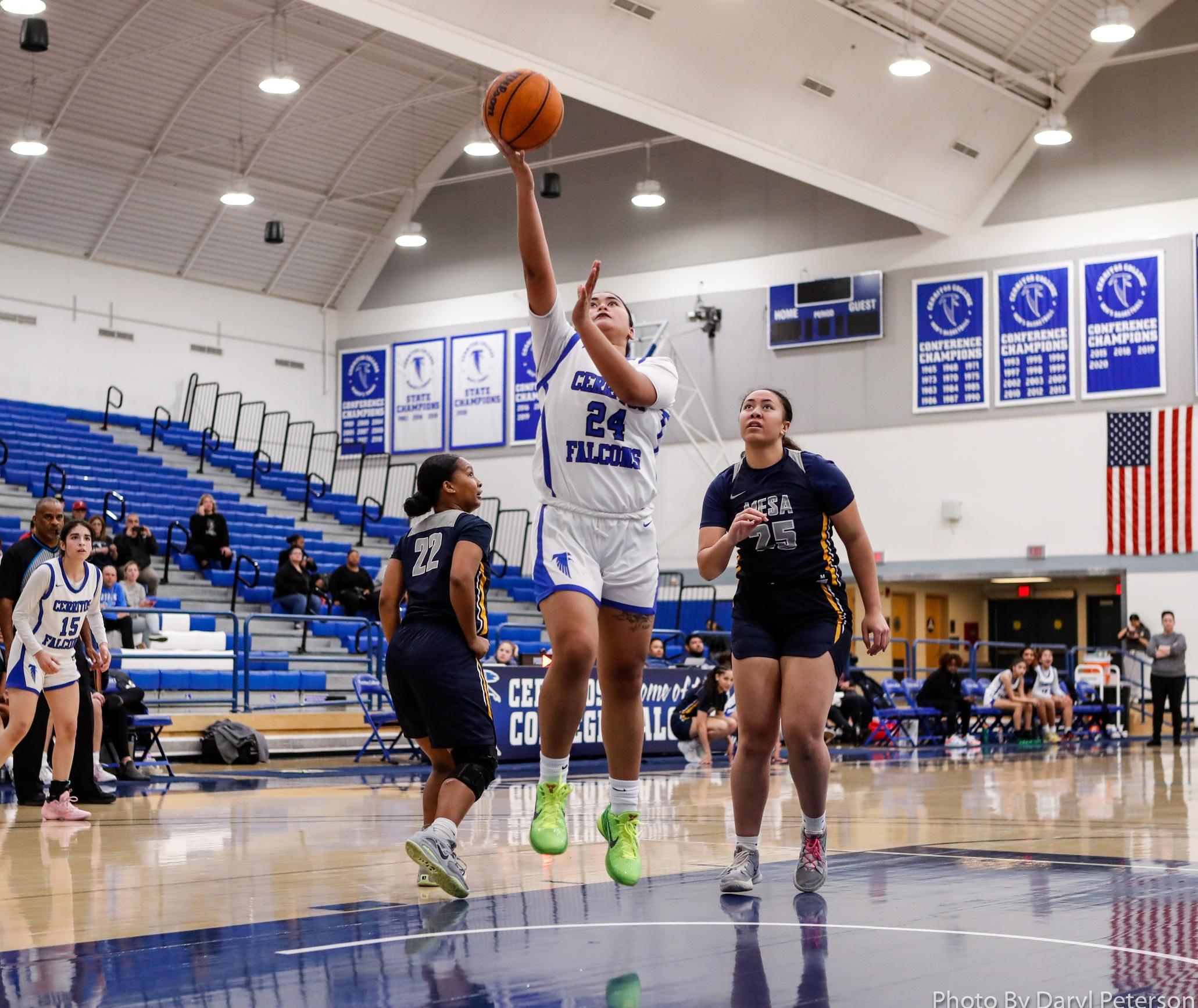 File Photo: Francine Carrillo and the Falcons won one of three games at the Fullerton Tournament