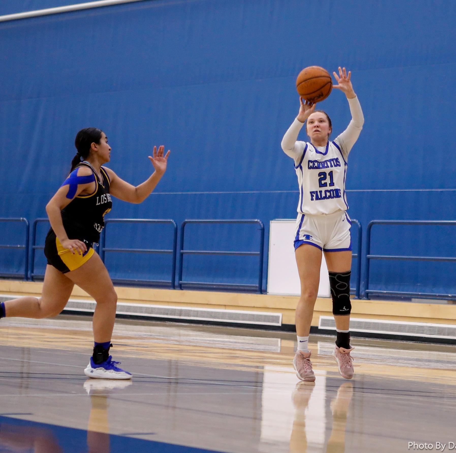 Natalie Poppin scored a game-high 16 points for the Falcons in their win