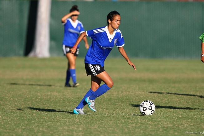 File Photo: Caro Jaramillo scored three times in the Falcons win
