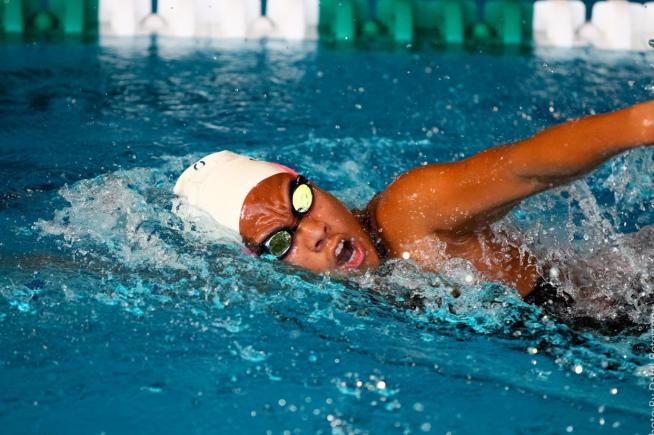 Katherine Gabayeron came in fourth place in the 500-yard freestyle at the State Championships