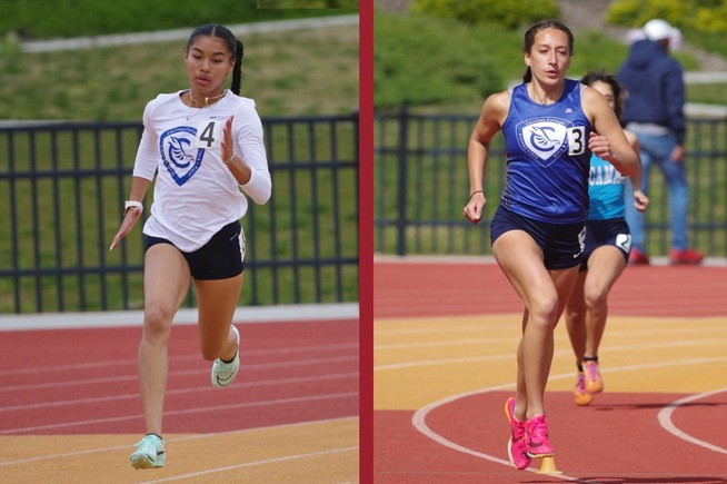 (L-R) Elena Mack and Sophie Lopez helped the Falcons win the Saddleback Invitational