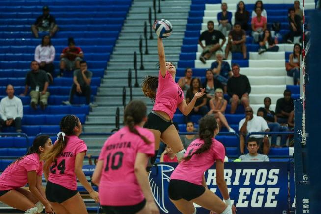 File Photo: Monica Vega led the Falcons with 10 kills against LB City