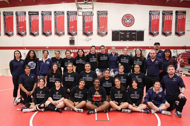 Falcons women's wrestling team took second at the 3C2A Team Dual State Championships